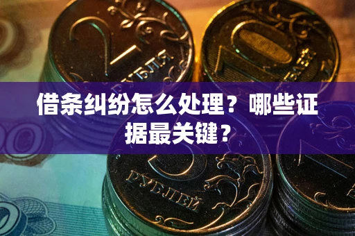 济南借条纠纷怎么处理？哪些证据最关键？