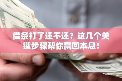 济南借条打了还不还？这几个关键步骤帮你赢回本息！