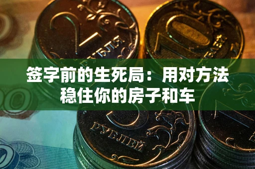 济南签字前的生死局：用对方法稳住你的房子和车