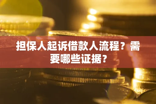 济南担保人起诉借款人流程？需要哪些证据？
