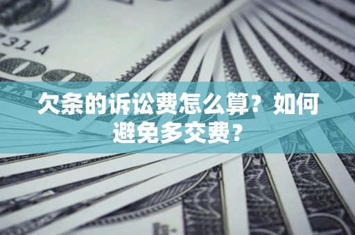 济南欠条的诉讼费怎么算？如何避免多交费？